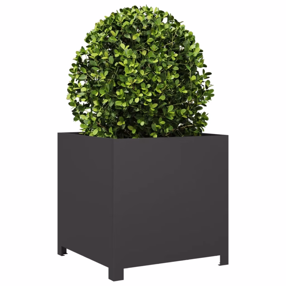 Terasest aia taimekast põhjaga, must, 50 x 50 x 50 cm – 3