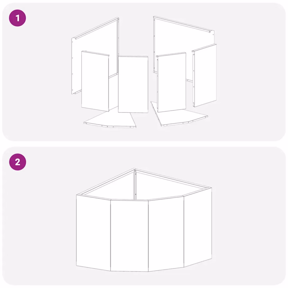 Nurga istutuskast terasest, must, 45 x 45 x 35 cm – 10
