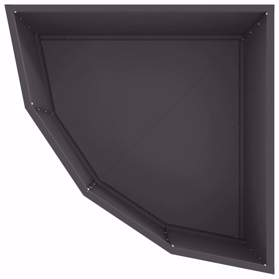 Nurga istutuskast, must teras, 60 x 60 x 35 cm – 8