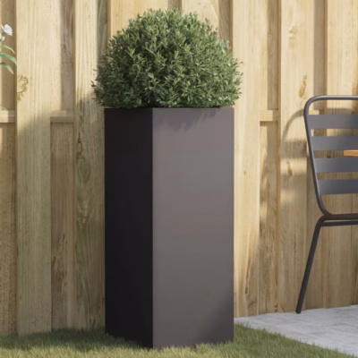 Must külmvaltsitud terasest taimekast, 32 x 29 x 75 cm