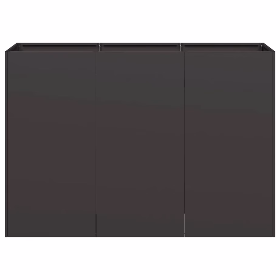 Kõrge taimekast avatud põhjaga, must külmvaltsitud teras, 120 x 40 x 80 cm – 4