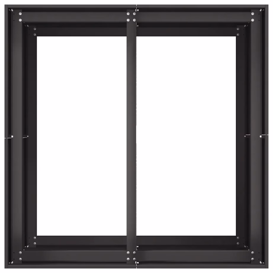 Terasest taimekast avatud põhjaga, must, 80 x 80 x 80 cm – 5