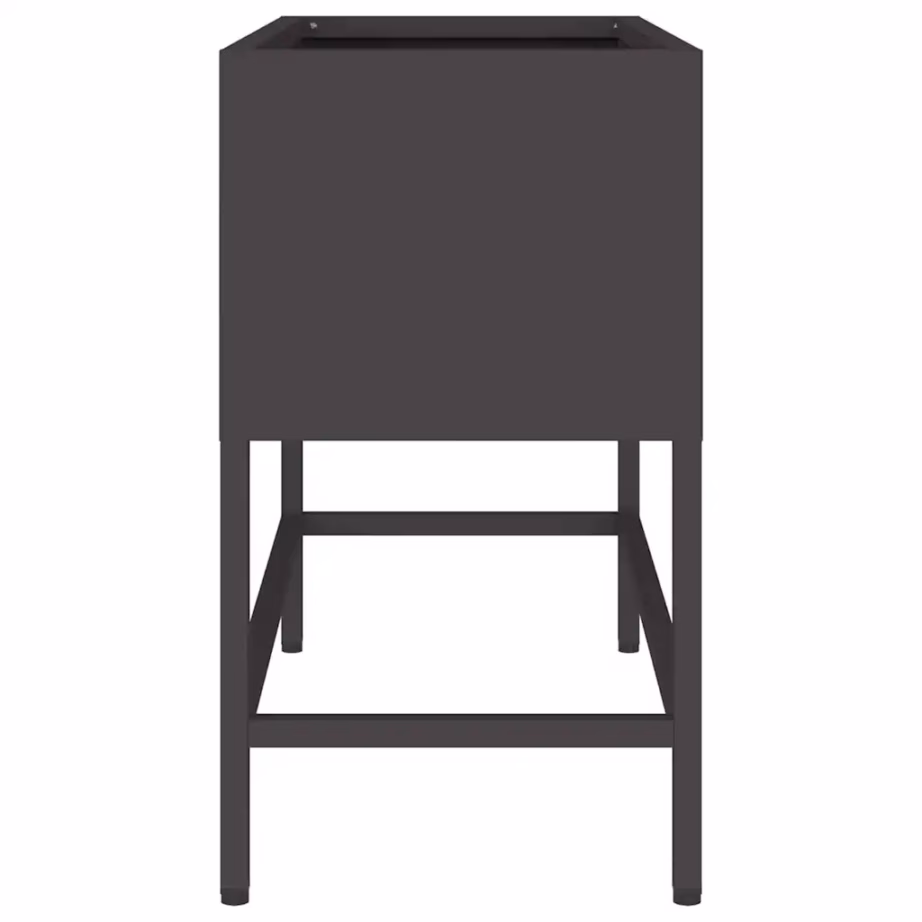 Tõstetud aiataimelava, must teras, 60 x 26 x 45 cm – 6