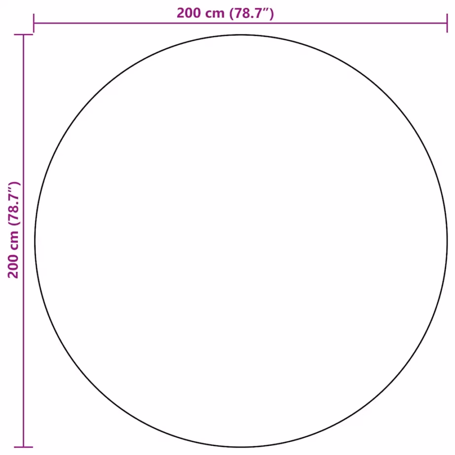 Ümberpööratav must ümmargune õuevaip ARAKIL, polüpropüleen, Ø 200 cm – 7