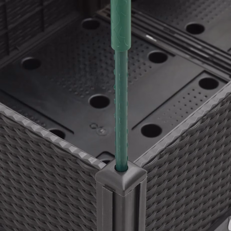 Kõrgendatud võrega taimekast aeda, must PP, 160 x 120 x 142,5 cm – 7