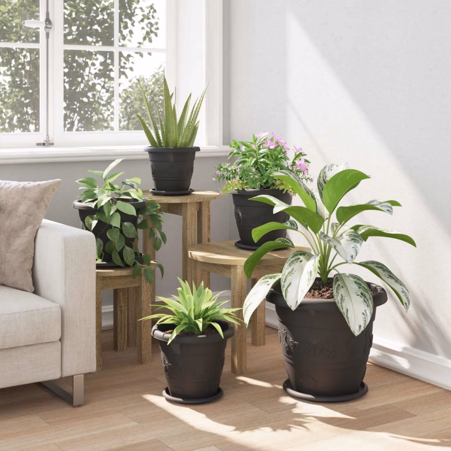 Mustad plastist taimepotid drenaažiavadega, 24 tk, Ø 26 x 21,5 cm – 4