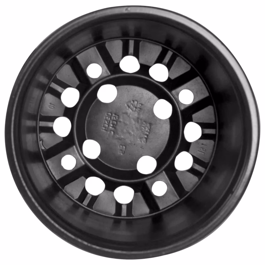 Plastikust lillepotid äravooluavadega, mustad, Ø 15 x 13 cm, 50 tk – 7