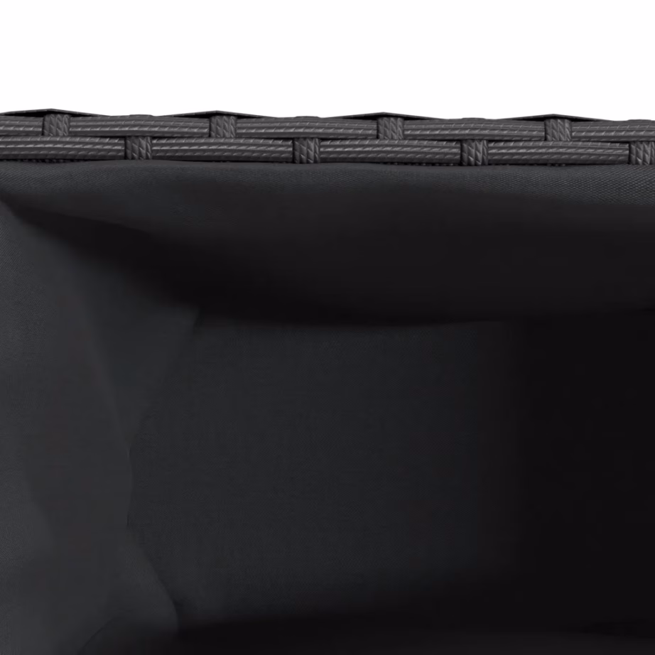 Mustad polürotangist taimekastid 3 sisepotiga, 2 tk, pulbervärvitud terasraam, 105 x 30 x 32 cm – 11