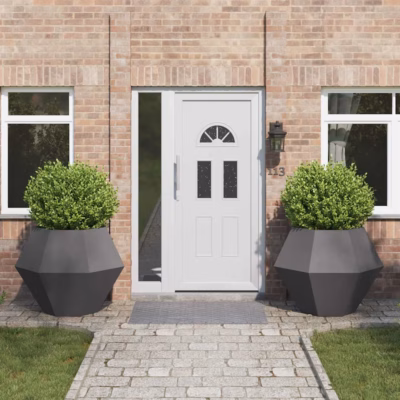 Terasest taimekastid välitingimustesse, 2 tk, must, 100 x 100 x 80 cm