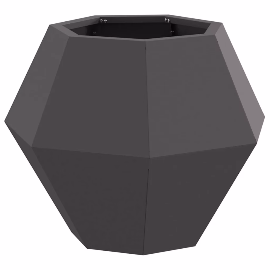 Terasest taimekastid, 2 tk, must, 50 x 50 x 40 cm – 5