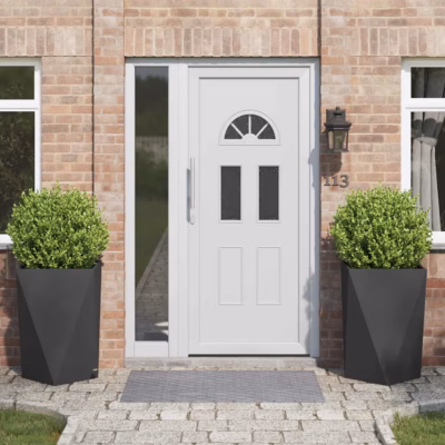 Mustad terasest taimekastid välitingimustesse, 2 tk, 50 x 50 x 75 cm