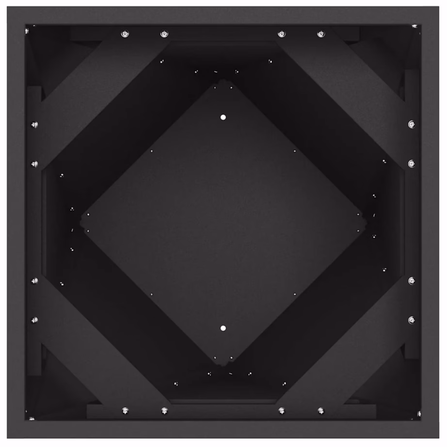 Mustad terasest taimekastid välitingimustesse, 2 tk, 50 x 50 x 75 cm – 7