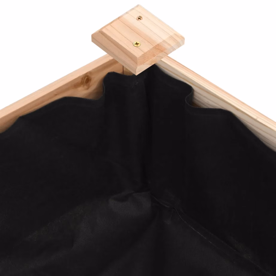 Voodriga nulupuidust aia taimelava, 120 x 45 x 25 cm – 6