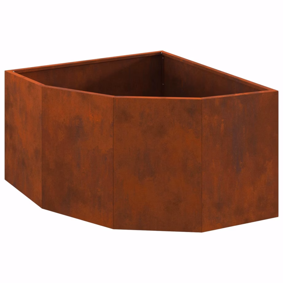 Nurga aiakast roostevärvi kulunud terasest, 60 x 60 x 35 cm – 2