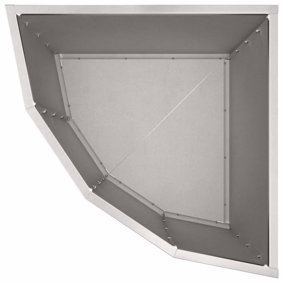 Nurga istutuskast roostevabast terasest, hõbedane, 45 x 45 x 50 cm – 8