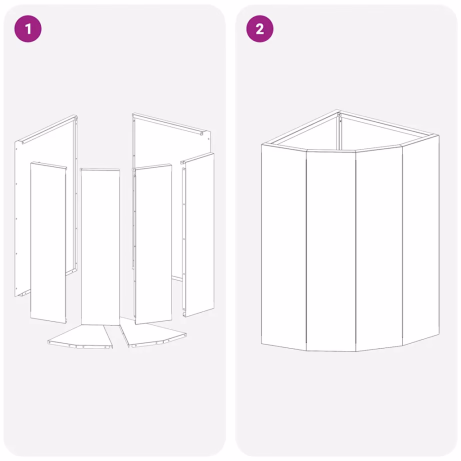 Nurga istutuskast aeda ja rõdule, oliiviroheline teras, 30 x 30 x 50 cm – 10