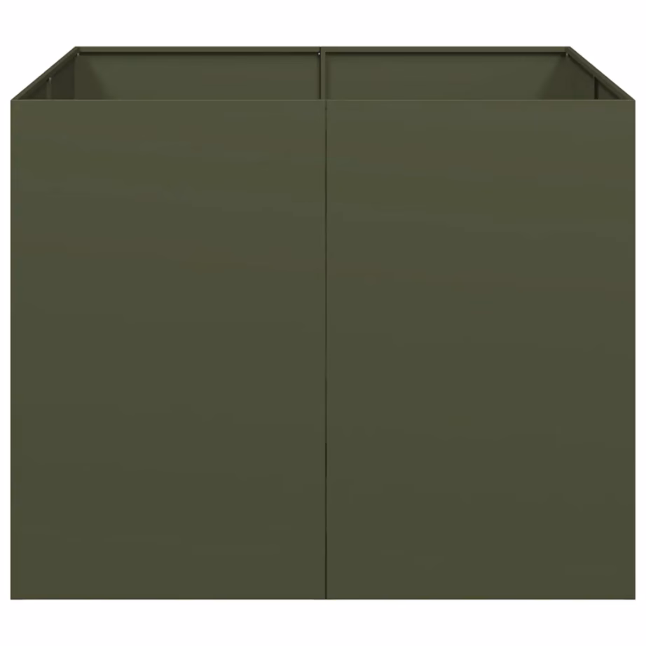 Oliiviroheline aia istutuskast, külmvaltsitud teras, 100 x 100 x 80 cm, avatud põhjaga – 4