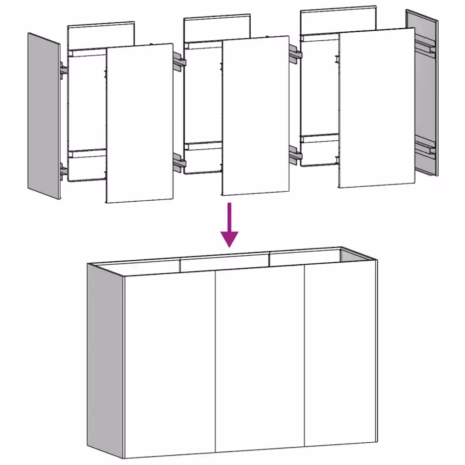 Oliiviroheline külmvaltsitud terasest taimekast, avatud põhjaga, 120 x 40 x 80 cm – 6