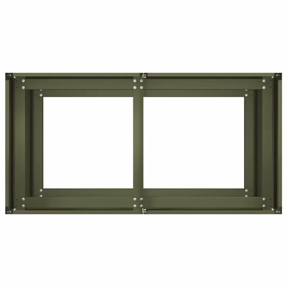 Oliiviroheline taimekast avatud põhjaga, külmvaltsitud teras, 80 x 40 x 80 cm – 5