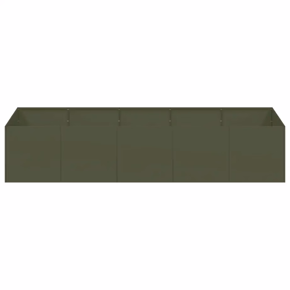 Aia taimekast avatud põhjaga, oliiviroheline, külmvaltsitud teras, 200 x 80 x 40 cm – 4