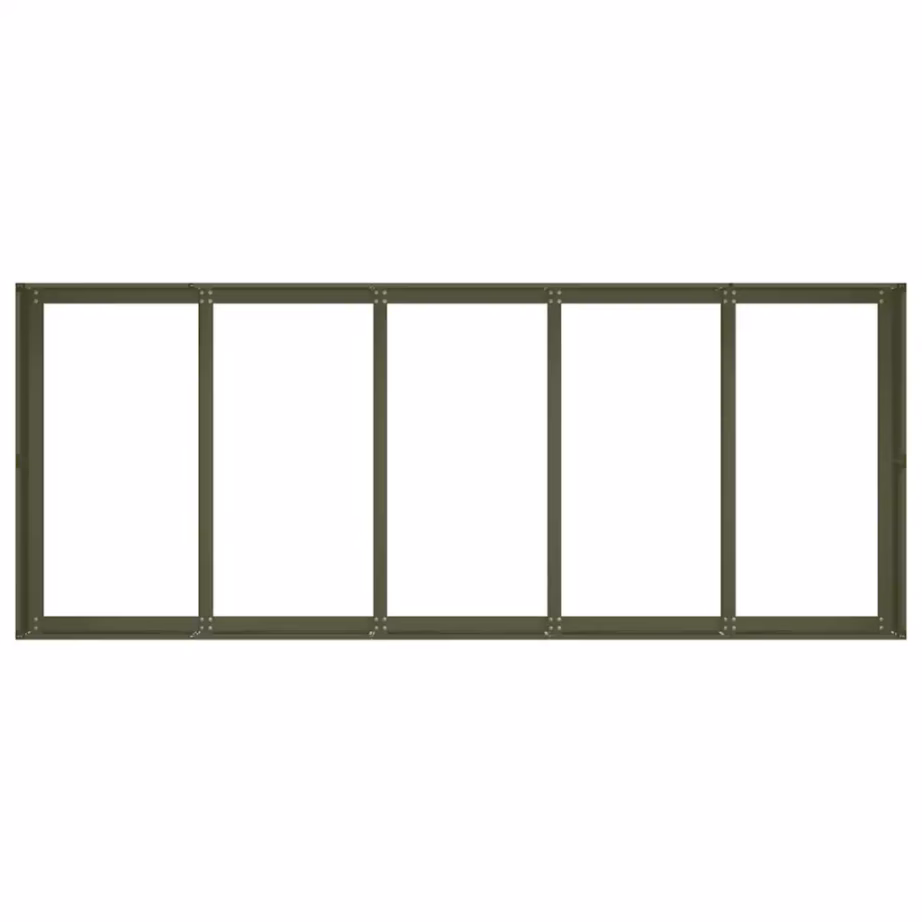 Aia taimekast avatud põhjaga, oliiviroheline, külmvaltsitud teras, 200 x 80 x 40 cm – 5