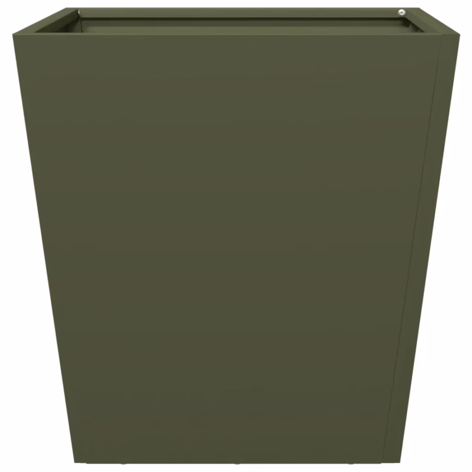 Oliiviroheline terasest aia taimekast põhjaga, 40 x 40 x 40 cm – 5