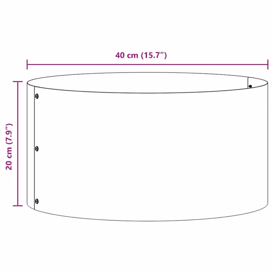 Oliiviroheline istikurõngas aiataimedele, külmvaltsitud teras, 40 x 40 x 20 cm – 9