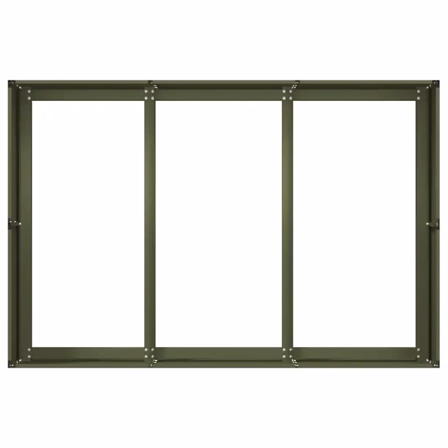 Aia taimekast avatud põhjaga, oliiviroheline teras, 120 x 80 x 40 cm – 5