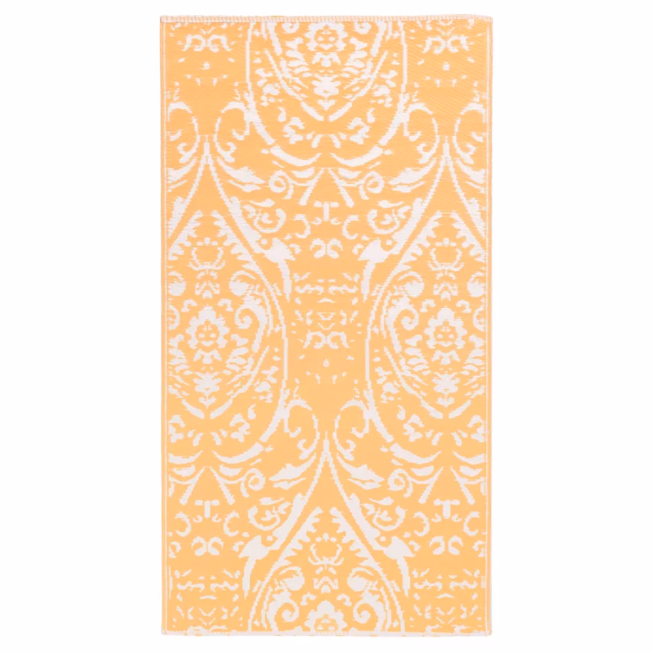 Õuevaip ARAKIL oranž-valge jacquard muster, 80 x 150 cm, polüpropüleen – 2