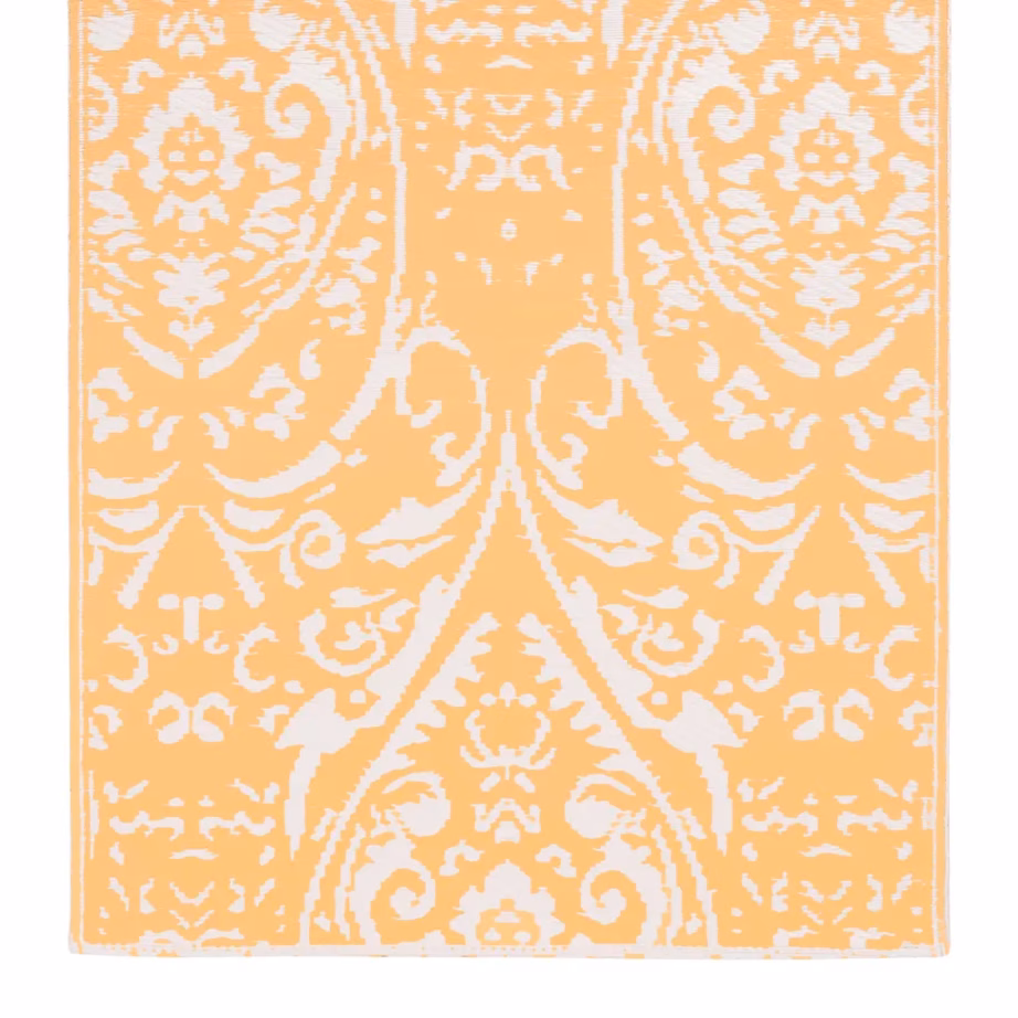 Õuevaip ARAKIL oranž-valge jacquard muster, 80 x 150 cm, polüpropüleen – 4