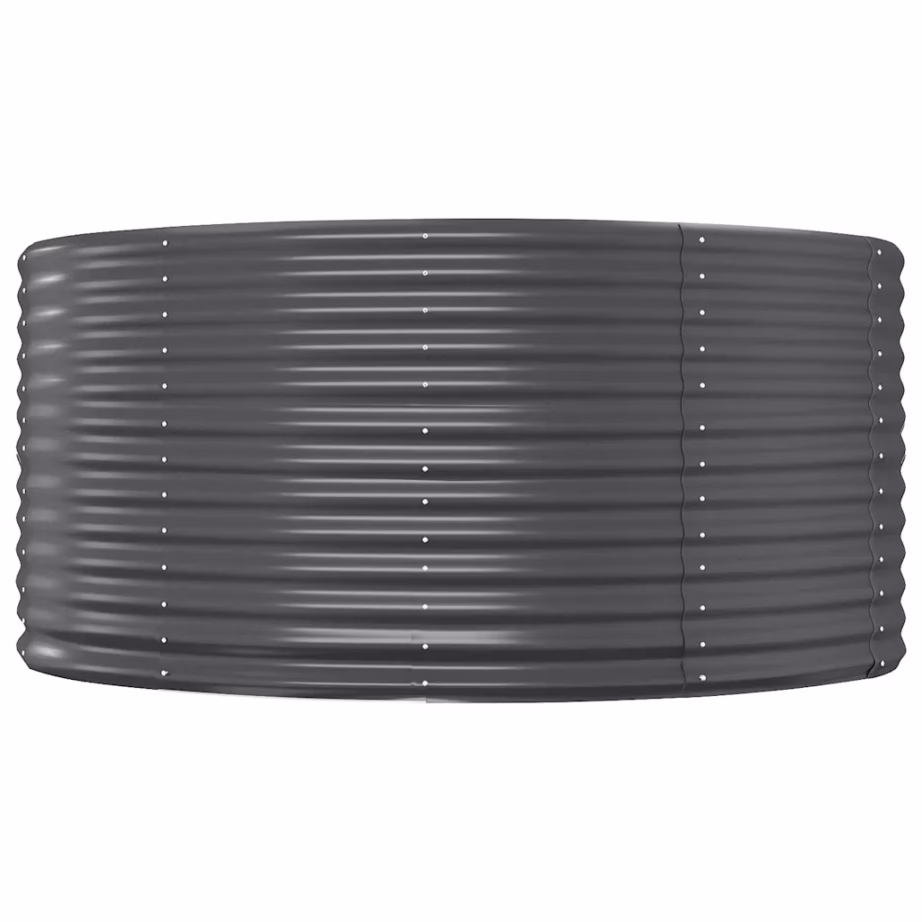 Ovaalne aia taimekast, antratsiithall galvaniseeritud teras, 447 x 140 x 68 cm – 4