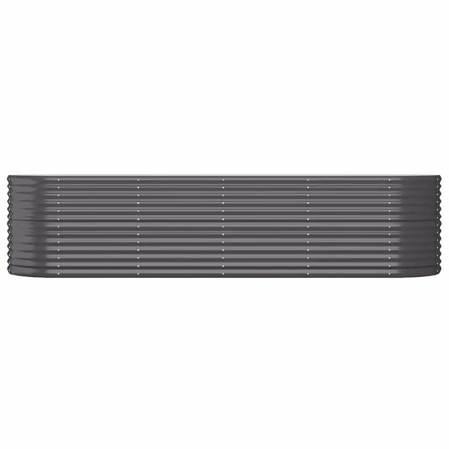 Ovaalne aia taimelava, galvaniseeritud teras, antratsiithall, 296 x 80 x 68 cm – 3