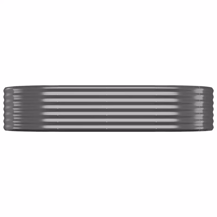 Ovaalne aia taimelava, galvaniseeritud teras, antratsiit, 175 x 100 x 36 cm – 3