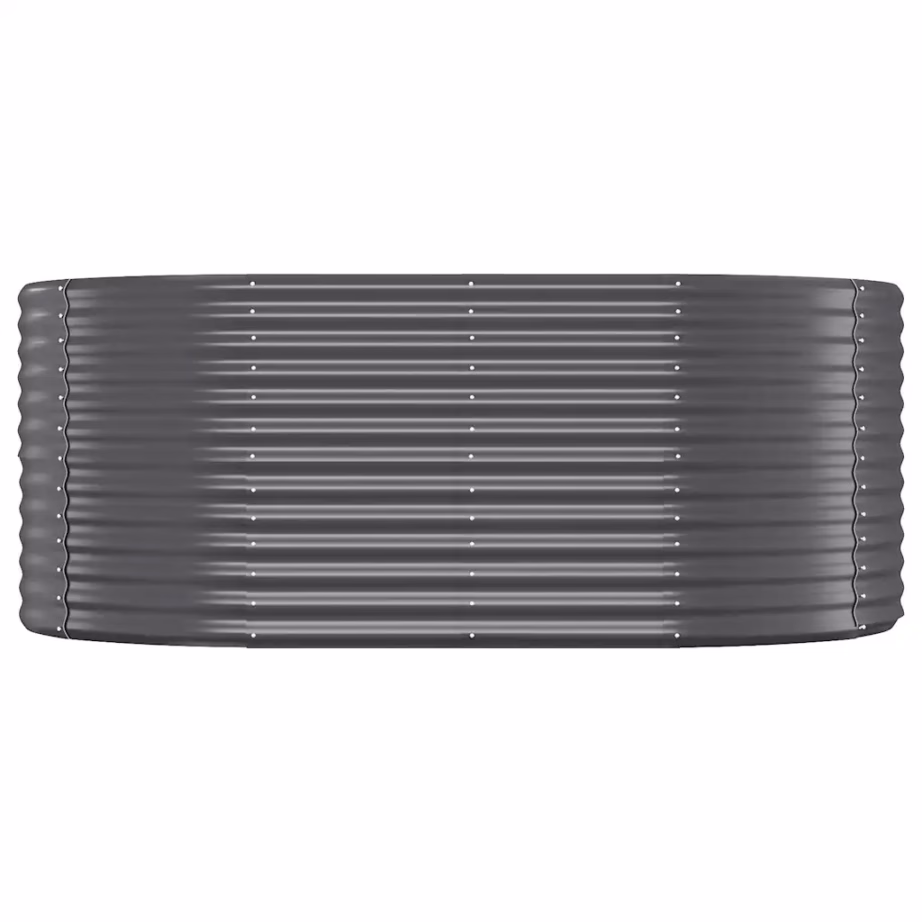 Ovaalne aia taimelava, galvaniseeritud teras, antratsiithall, 175 x 100 x 68 cm - 3