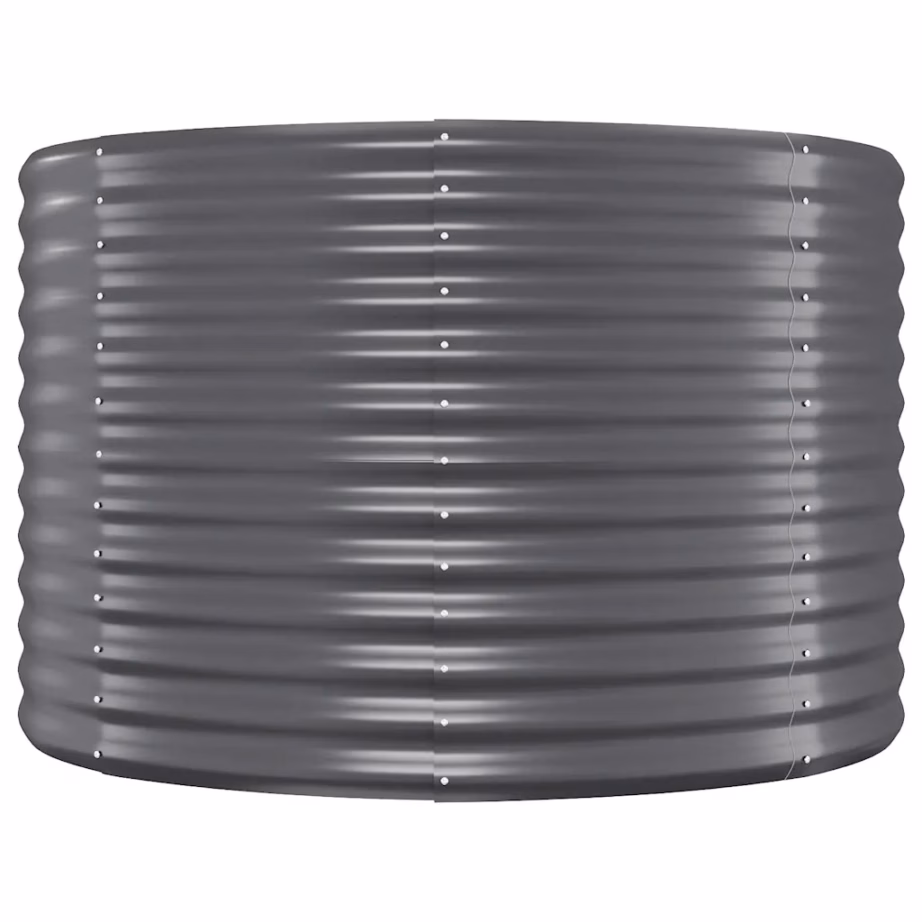 Ovaalne aia taimelava, galvaniseeritud teras, antratsiithall, 175 x 100 x 68 cm - 4