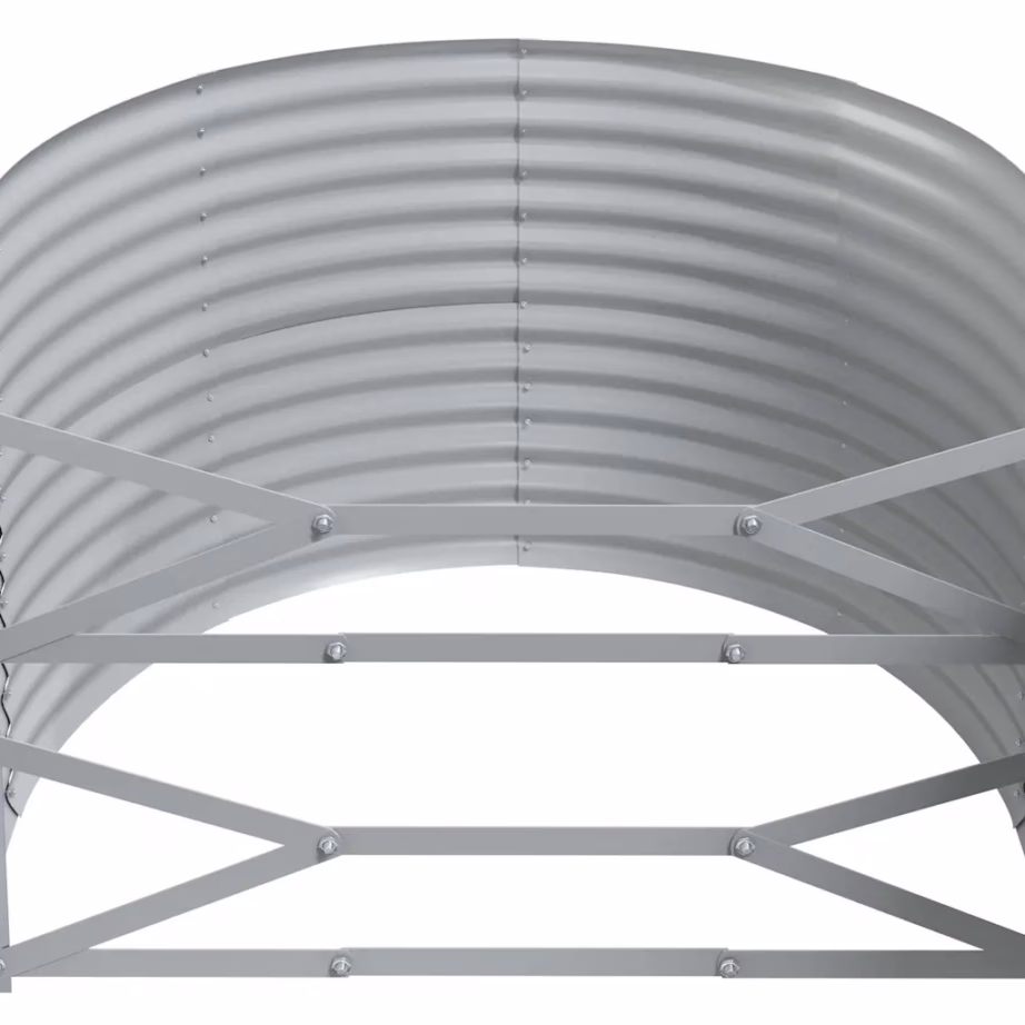 Ovaalne aia taimelava, galvaniseeritud teras, antratsiithall, 175 x 100 x 68 cm - 5