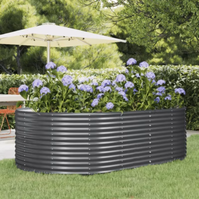 Ovaalne aiapeenar, antratsiithall tsingitud teras, 212 x 140 x 68 cm