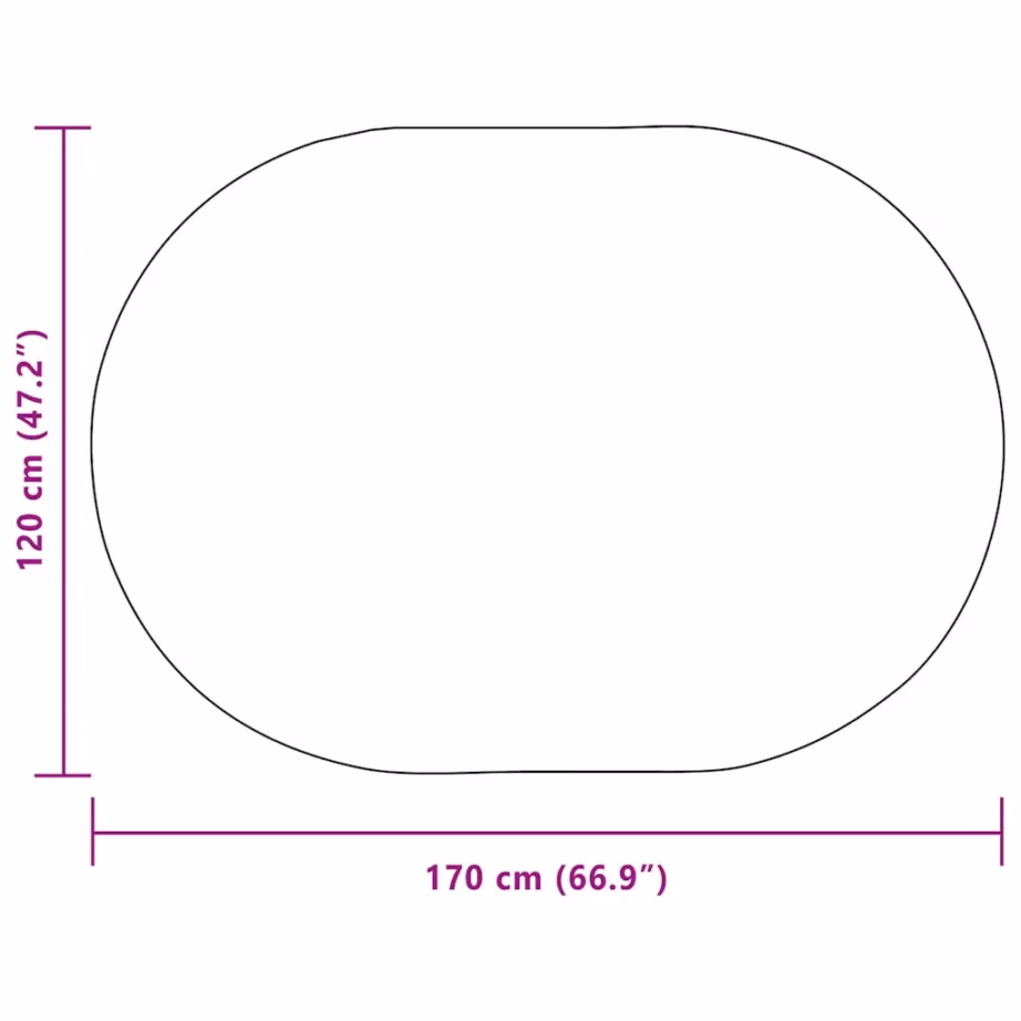 Ovaalne pruun välivaip Zizur, polüpropüleen, 170 x 120 cm – 10