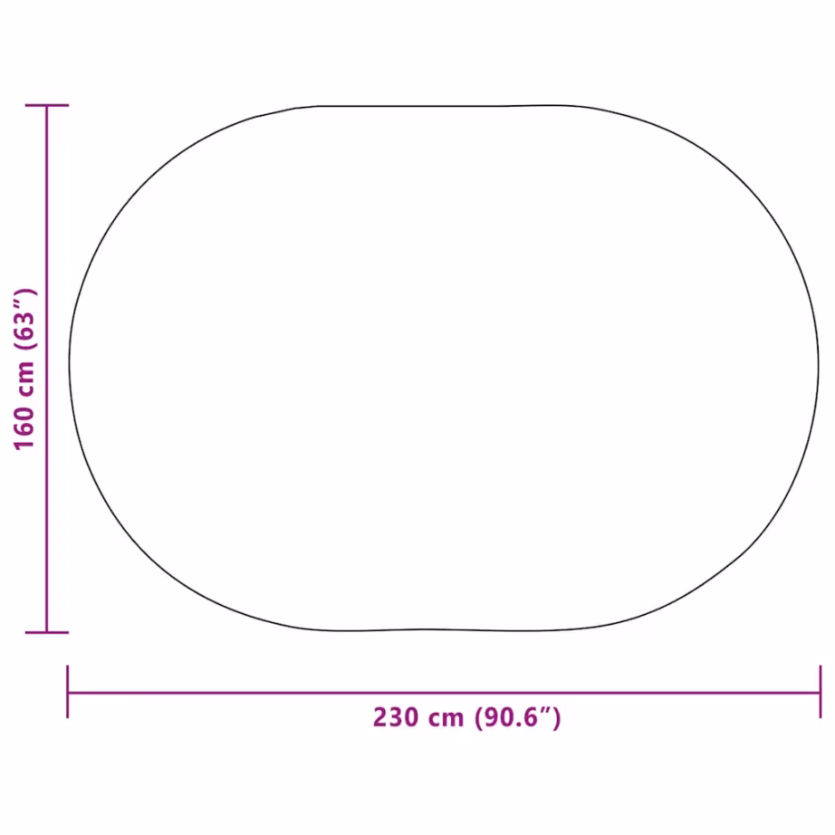 Ovaalne välivaip Zizur, kreemjas polüpropüleen, 230 x 160 cm – 10