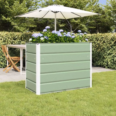 Tsingitud terasest taimekast, pastellroheline, 100 x 50 x 77 cm