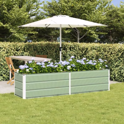 Pastellroheline kuumtsingitud terasest taimekast, 480 x 50 x 45 cm