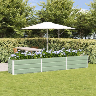 Pastellroheline tsingitud terasest taimekast, 480 x 50 x 45 cm