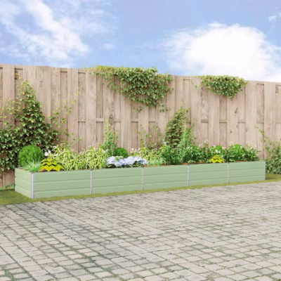 Pastellroheline tsingitud terasest taimekast 480 x 100 x 45 cm