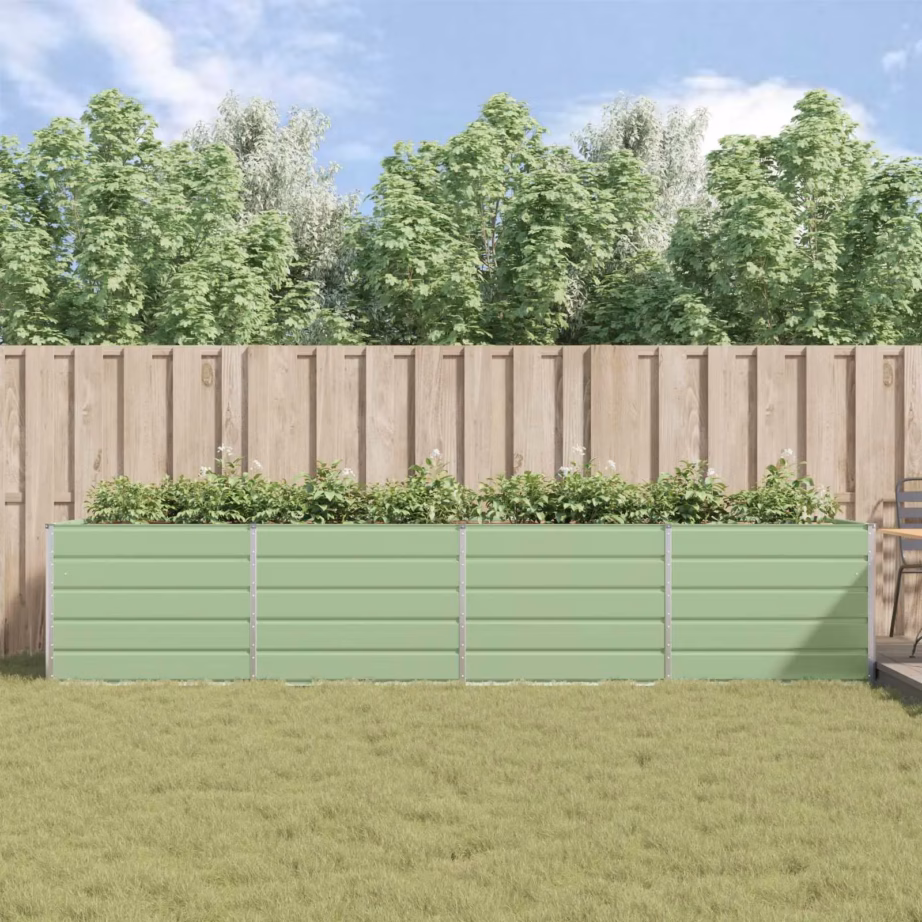 Pastellroheline tsinkterasest taimekast 385 x 100 x 75 cm – 4