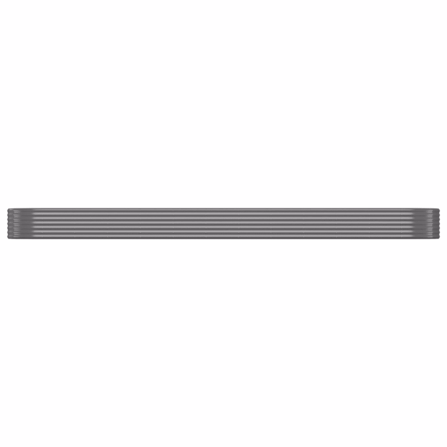Ovaalne aia taimelava galvaniseeritud terasest, hall, 507 x 100 x 36 cm – 3