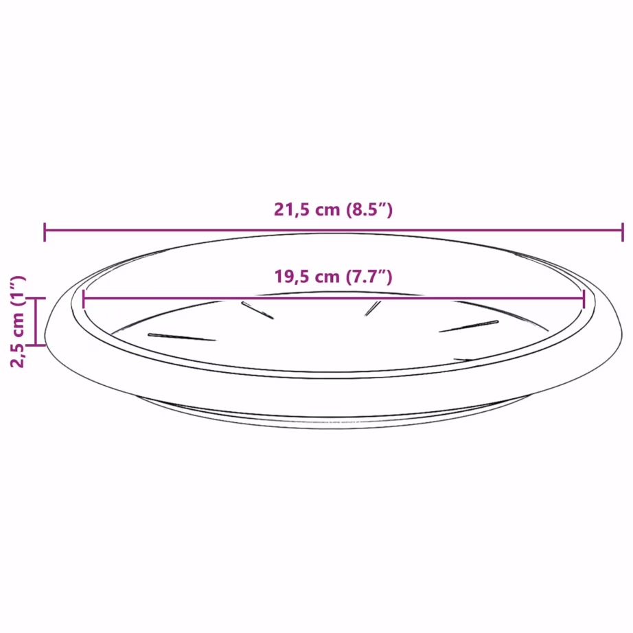 Mustad plastist taimepotid äravooluavadega, 24 tk, Ø 26 x 21,5 cm – 12