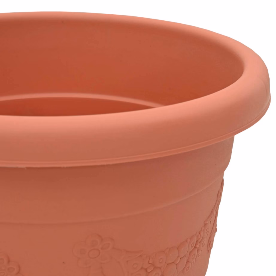 Plastist taimepotid drenaažiavadega, kohviroosa, Ø 26 x 21,5 cm, 24 tk – 8