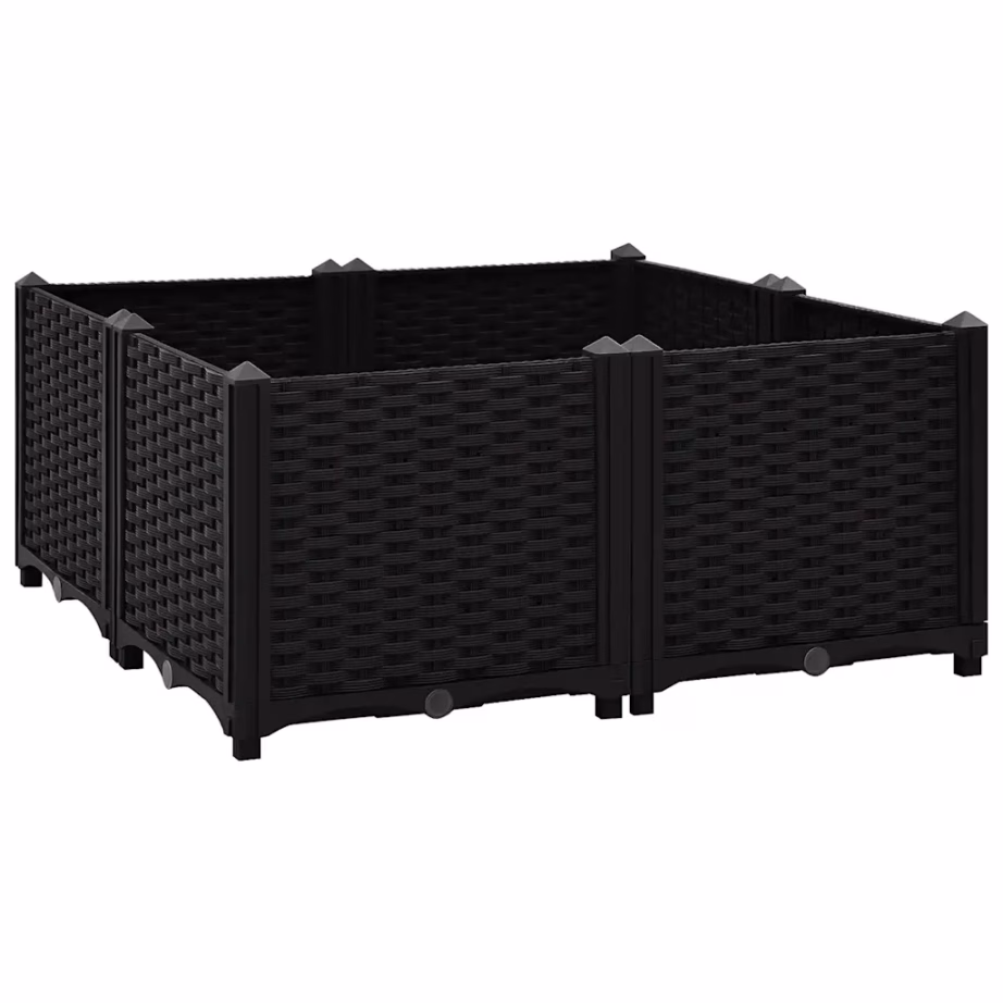 Must taimekast 80 x 80 x 38 cm, polüpropüleenist – 2