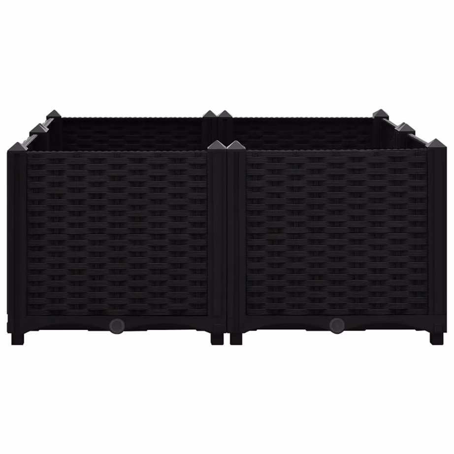 Must taimekast 80 x 80 x 38 cm, polüpropüleenist – 3