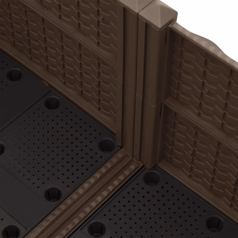 Pruun polüpropüleenist taimekast 80 x 80 x 38 cm – 4